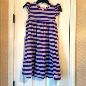 Ruffle girl cotton dress with flutter sleeves size 16/18 NWT